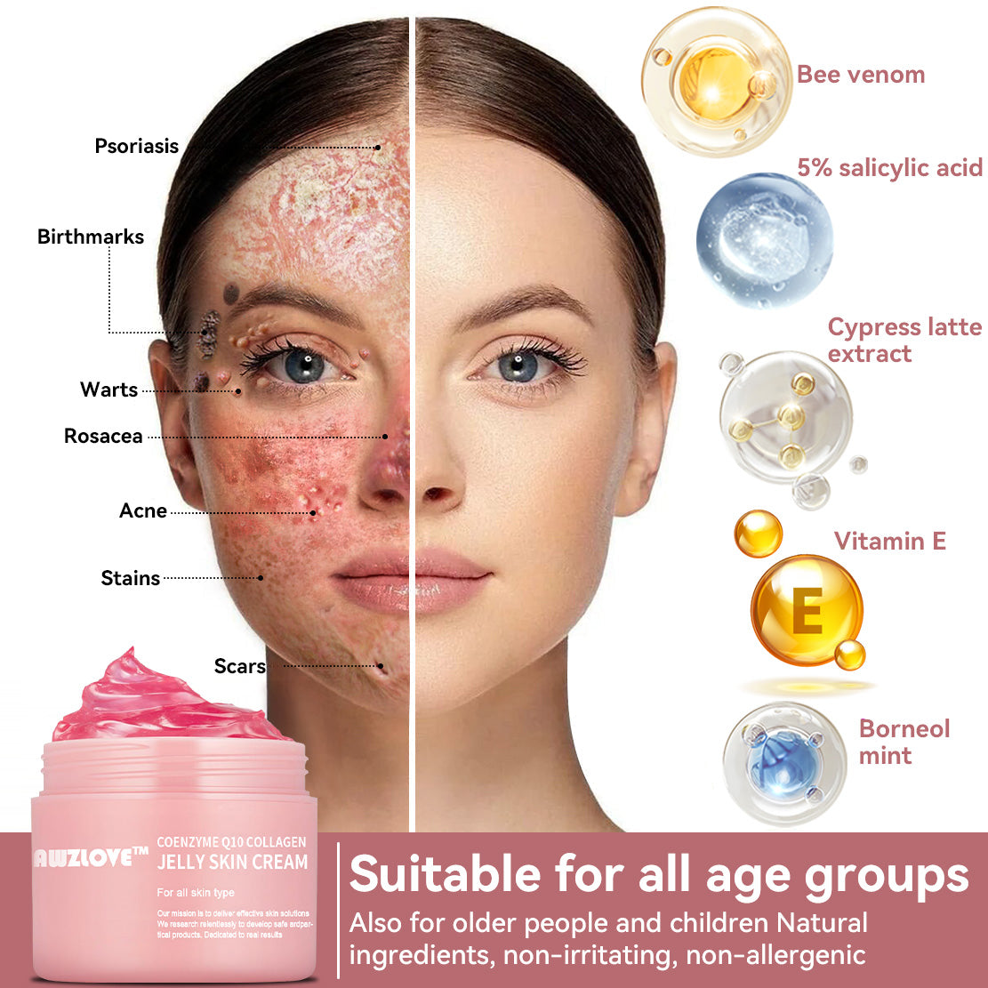 Coenzyme Q10 Collagen Jelly Skin Cream--Christmas promotion, up to 80% discount, American News reported products
